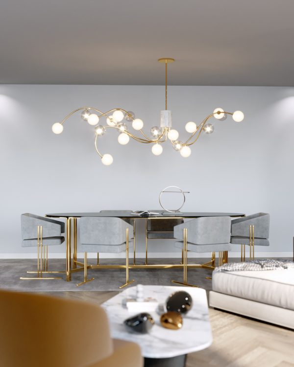 Dining Room Ambiance featuring Hedra Suspension